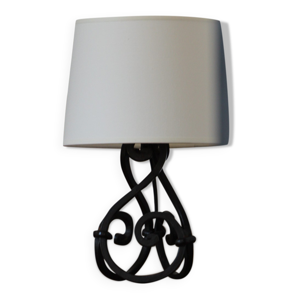 Lampe fer forgé art nouveau design 1920 - Bon état sur Selency