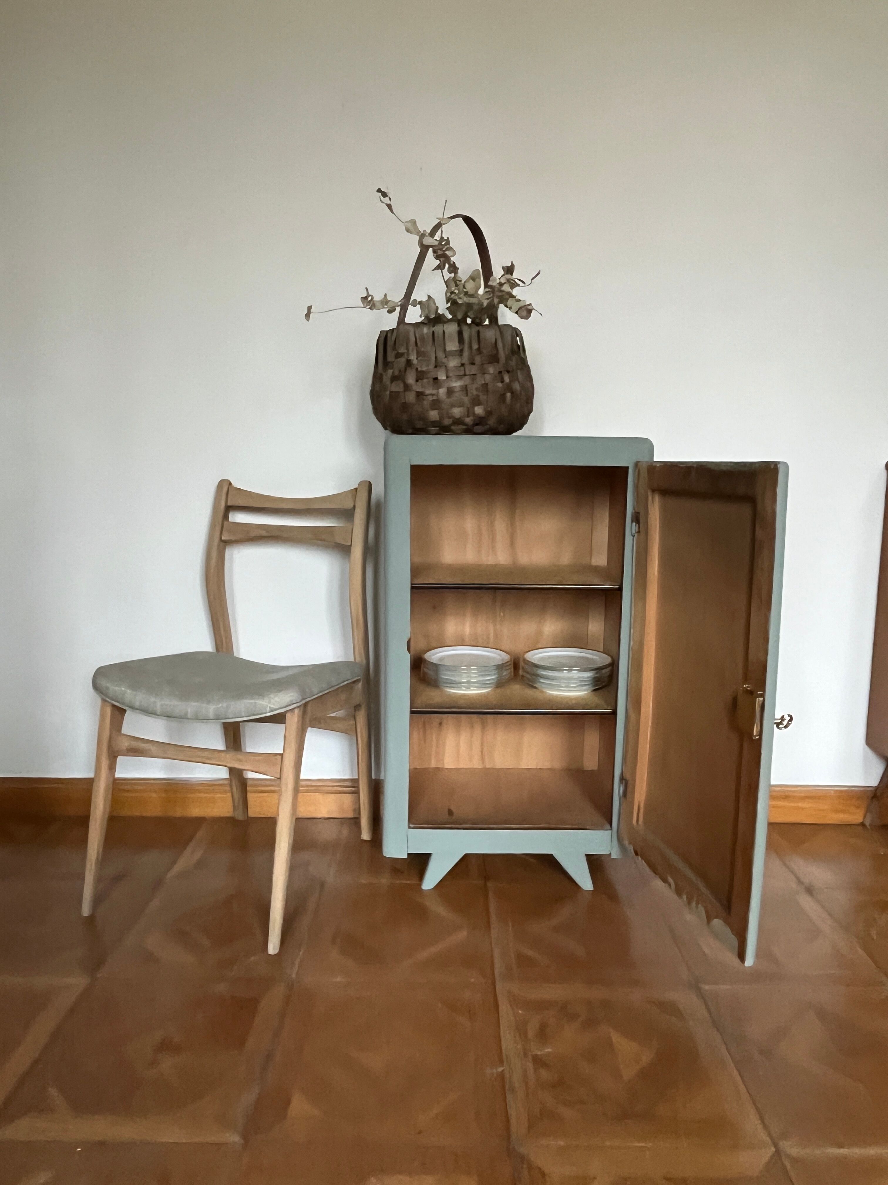 Sideboard feet compass green gray