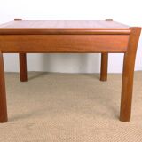 Danish square teak coffee table with reversible top 1960.