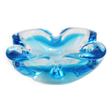 Cendrier en verre de Murano bleu