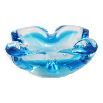 Blue Murano glass ashtray