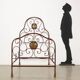 Antique Louis-Philippe wrought iron bed, Italy, 19th century
