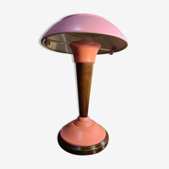 Lampe alu art deco bauhaus 1940 rose