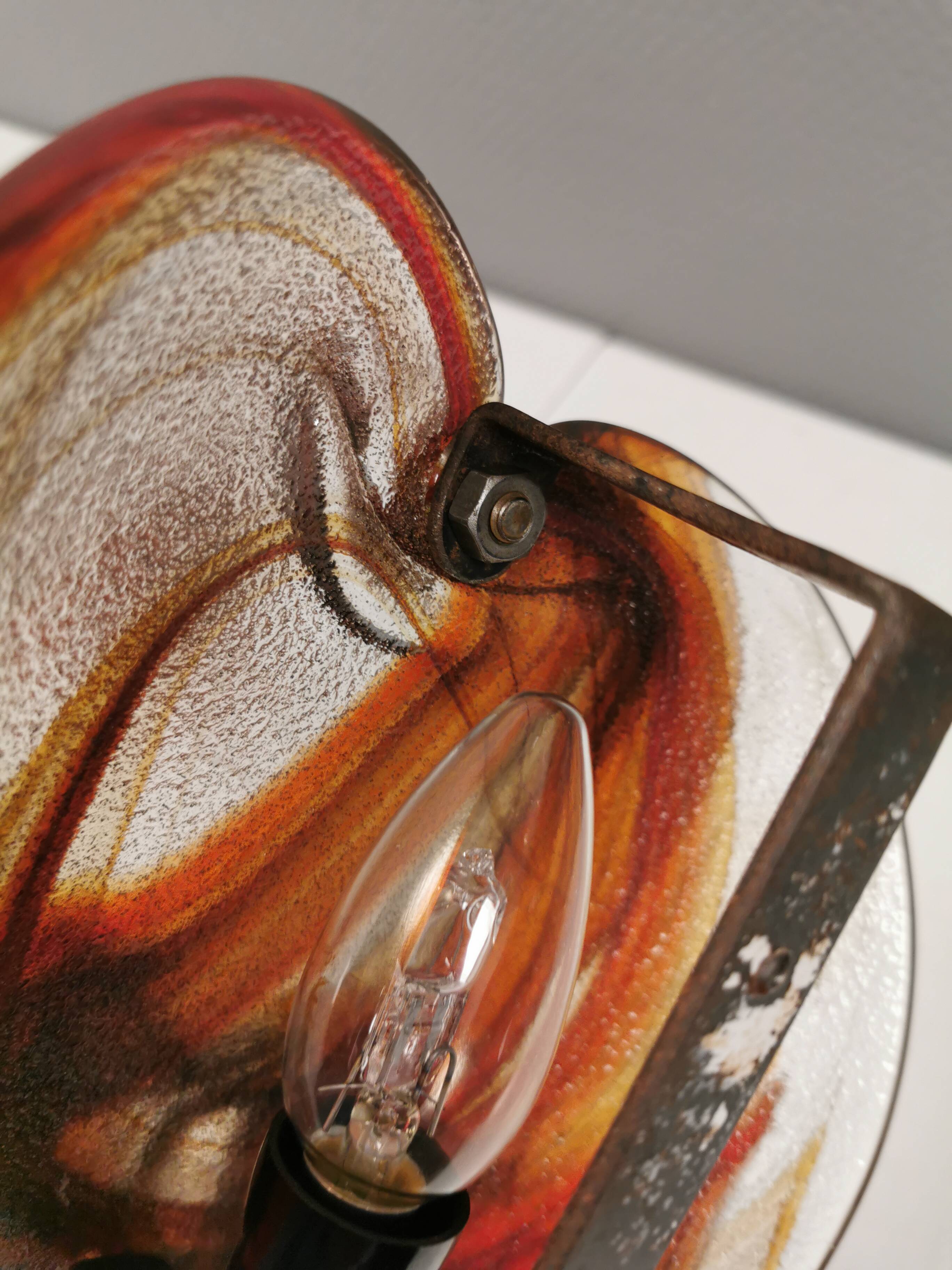 Wonderfully crafted glass wall lamps designed by Per Lutken for Holmegaard