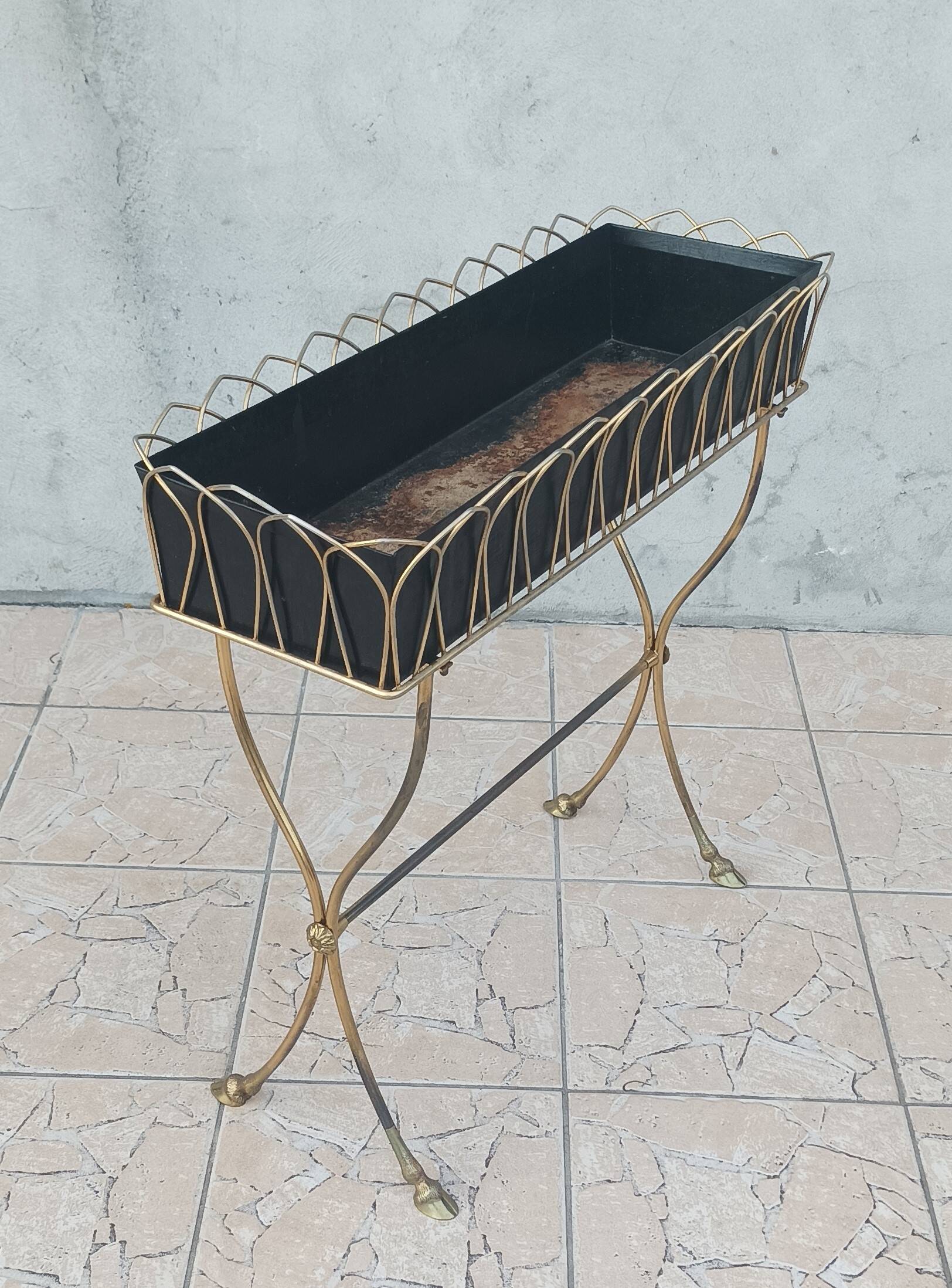 Brass planter in the style of Maison Jansen 1960