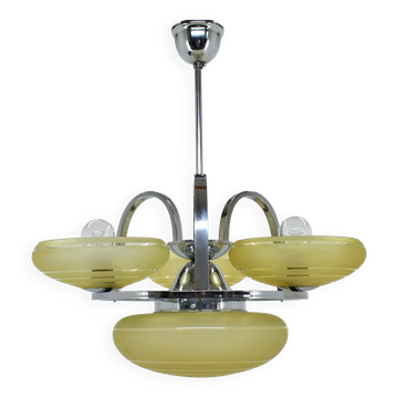 Art Deco Chandelier, Czechoslovakia , 1930s