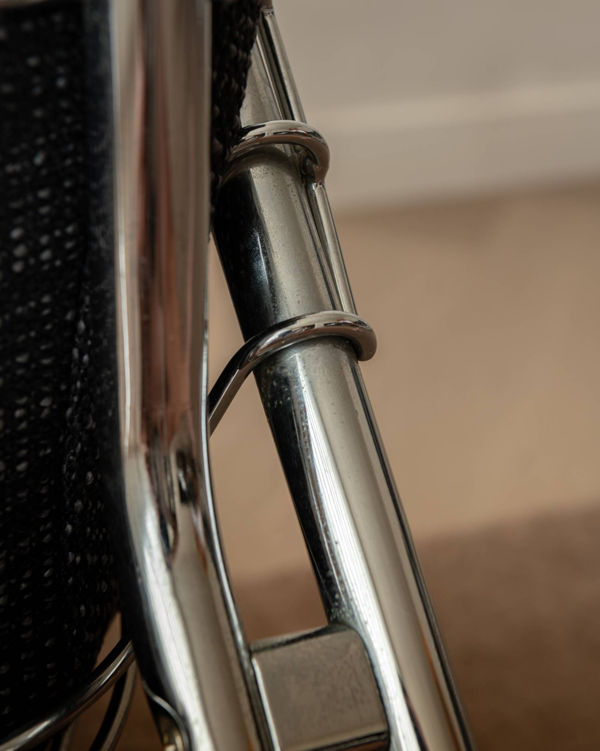 Italian Chrome Flynn Dining Chairs Gastone Rinaldi Thema, 1970s, Set of 4