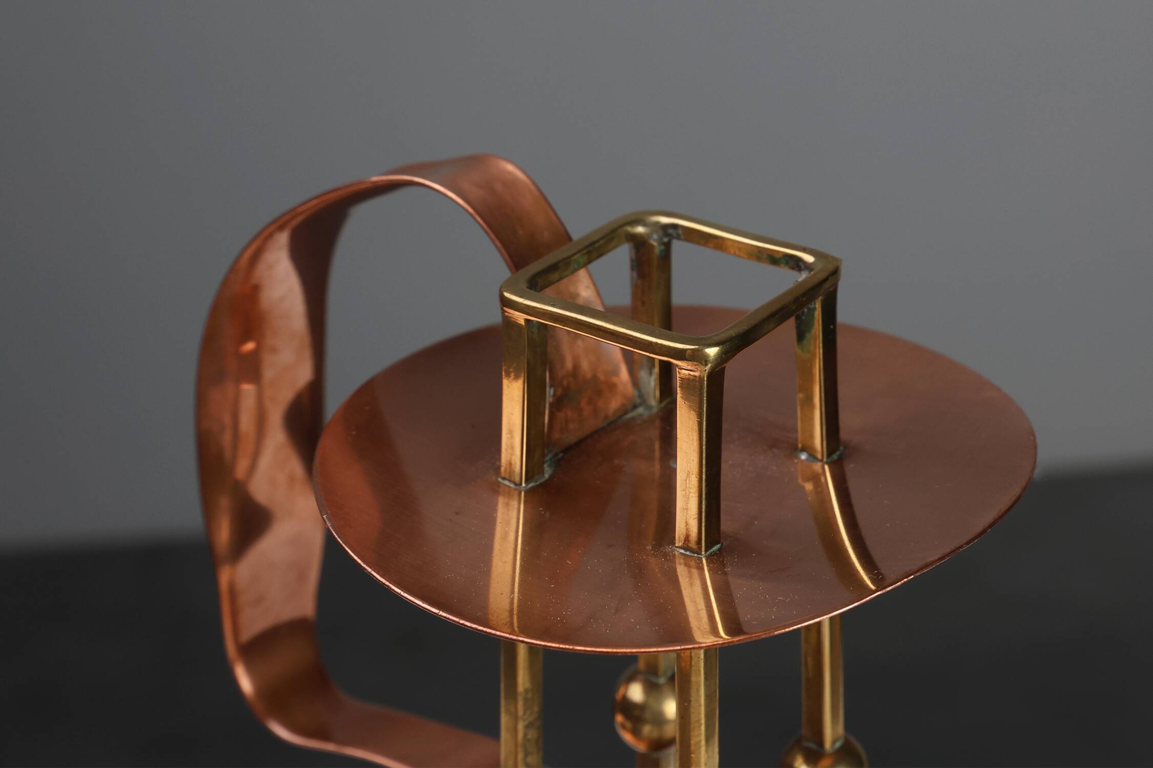 Pair of copper Table Candlesticks by Carl Deffner, Germany ca 1910