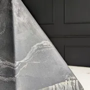 Geometric ceramic vase, mixed clay in IKEBANA & brutalist style