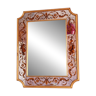 Eglomised glass mirror 75 X 60 cm