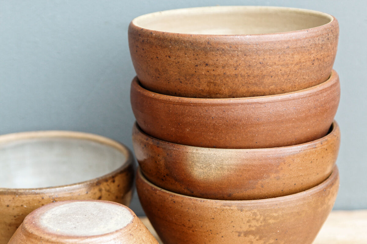 Set of 6 bowls in sandstone