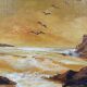 Sunset painting of the sea