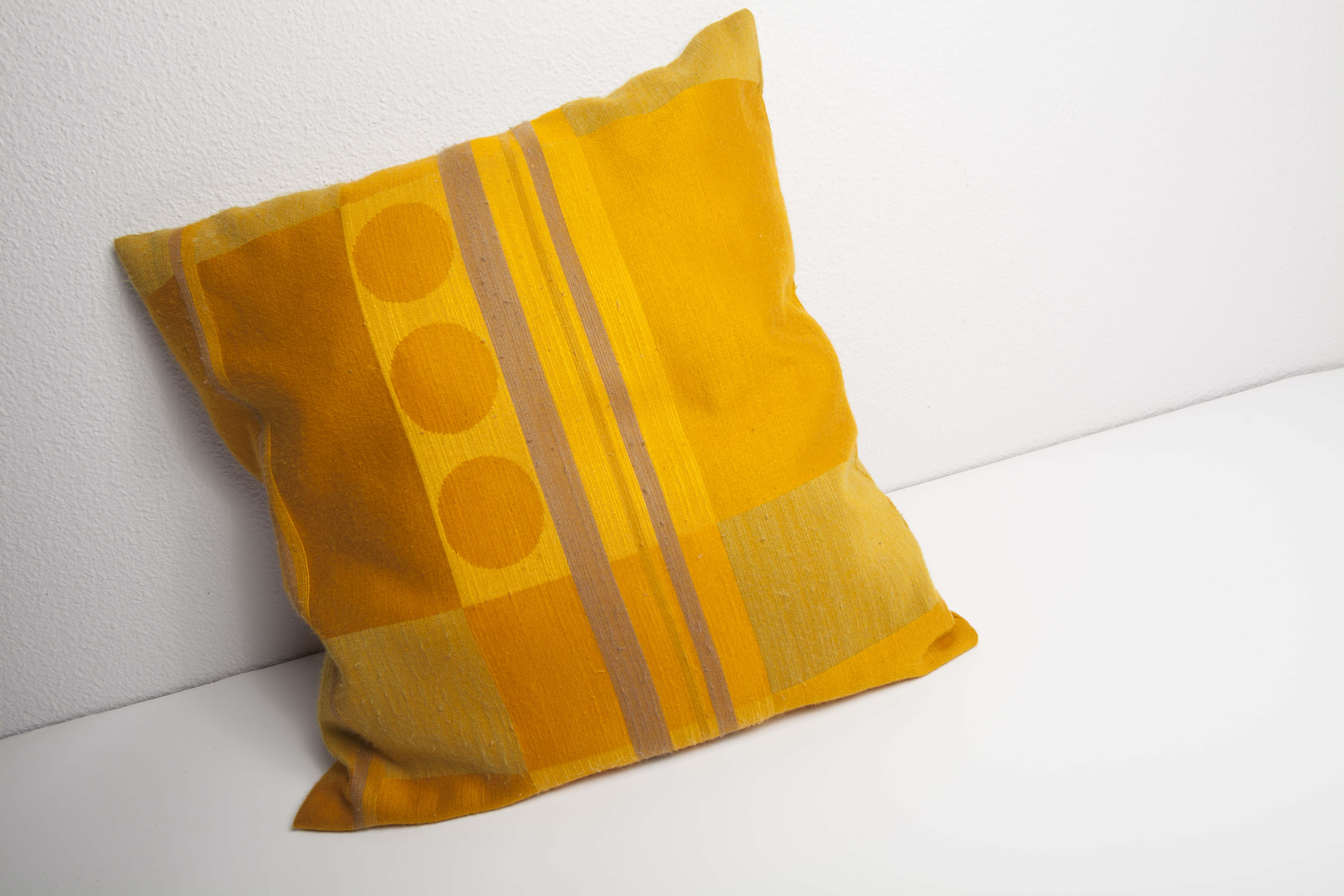60's Square moire fabric textile cushion