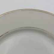 9 antique dessert plates white and gold porcelain from limoges william guerin - circa 1900