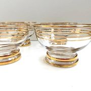 Set of 8 Glasses Coupes Bowls Champagne Alcohol Vintage Crystal Design