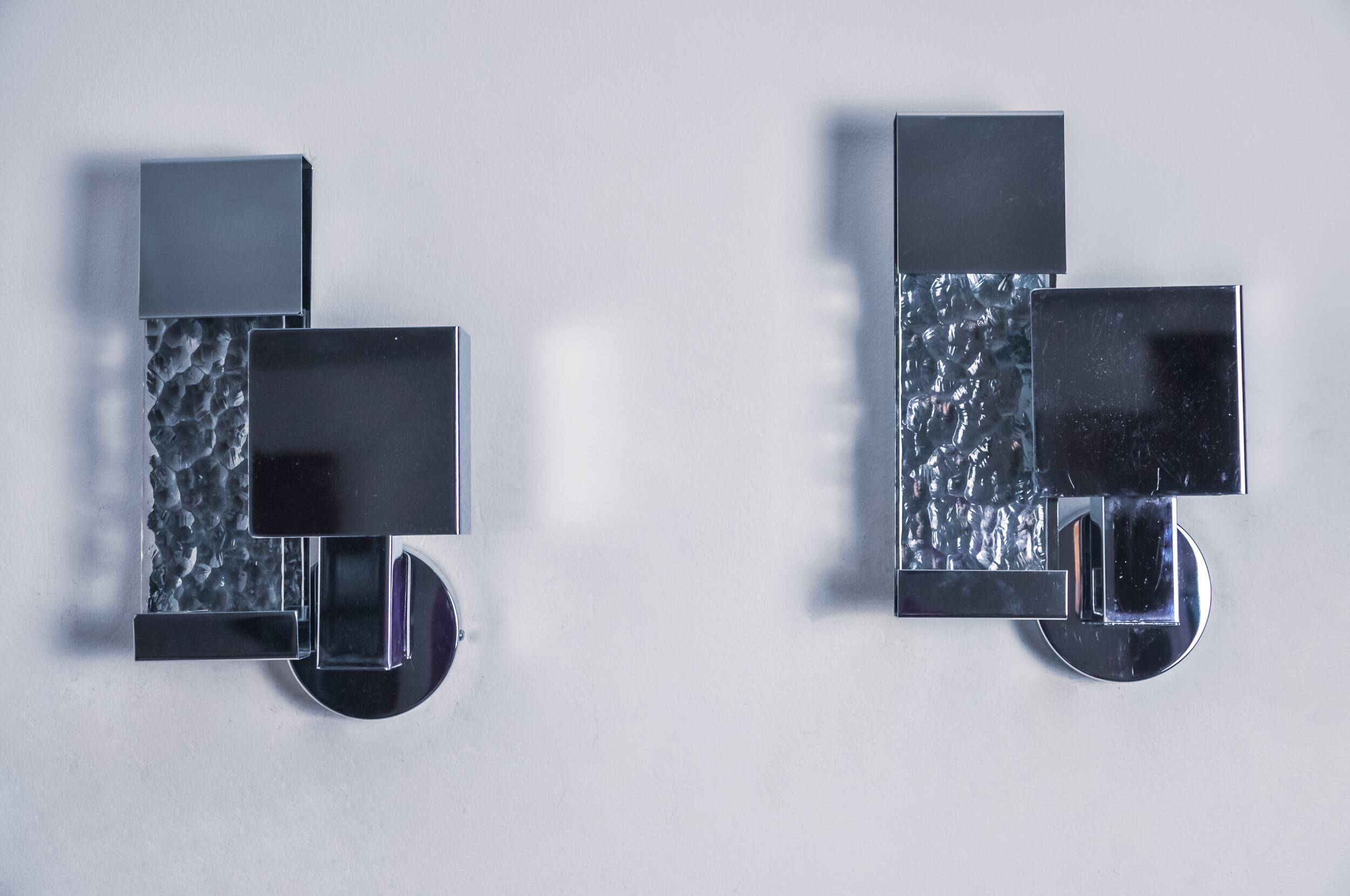 Pair of Space Age wall lights, Italy, 1970