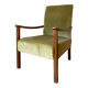 Fauteuil vintage en velours vert