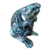 Joanna Hair (1955) Ceramic raku glazed toad or frog