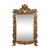 rocaille style wooden mirror golden period XIXth