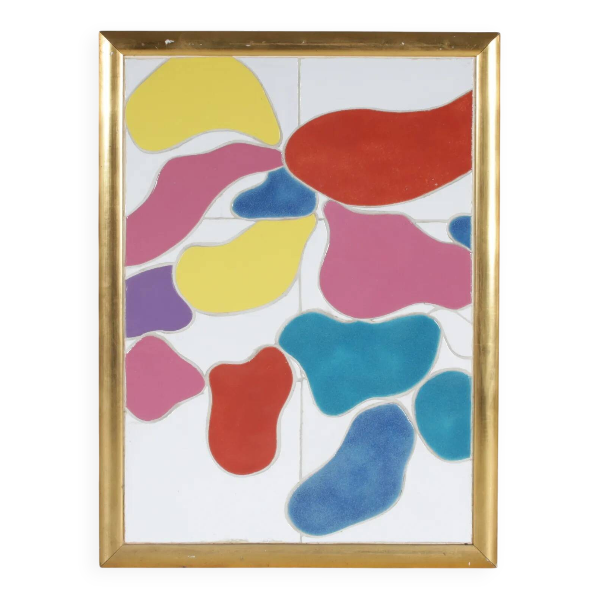 Framed ceramic artwork from the 1990s by Jan Snoeck, Netherlands.