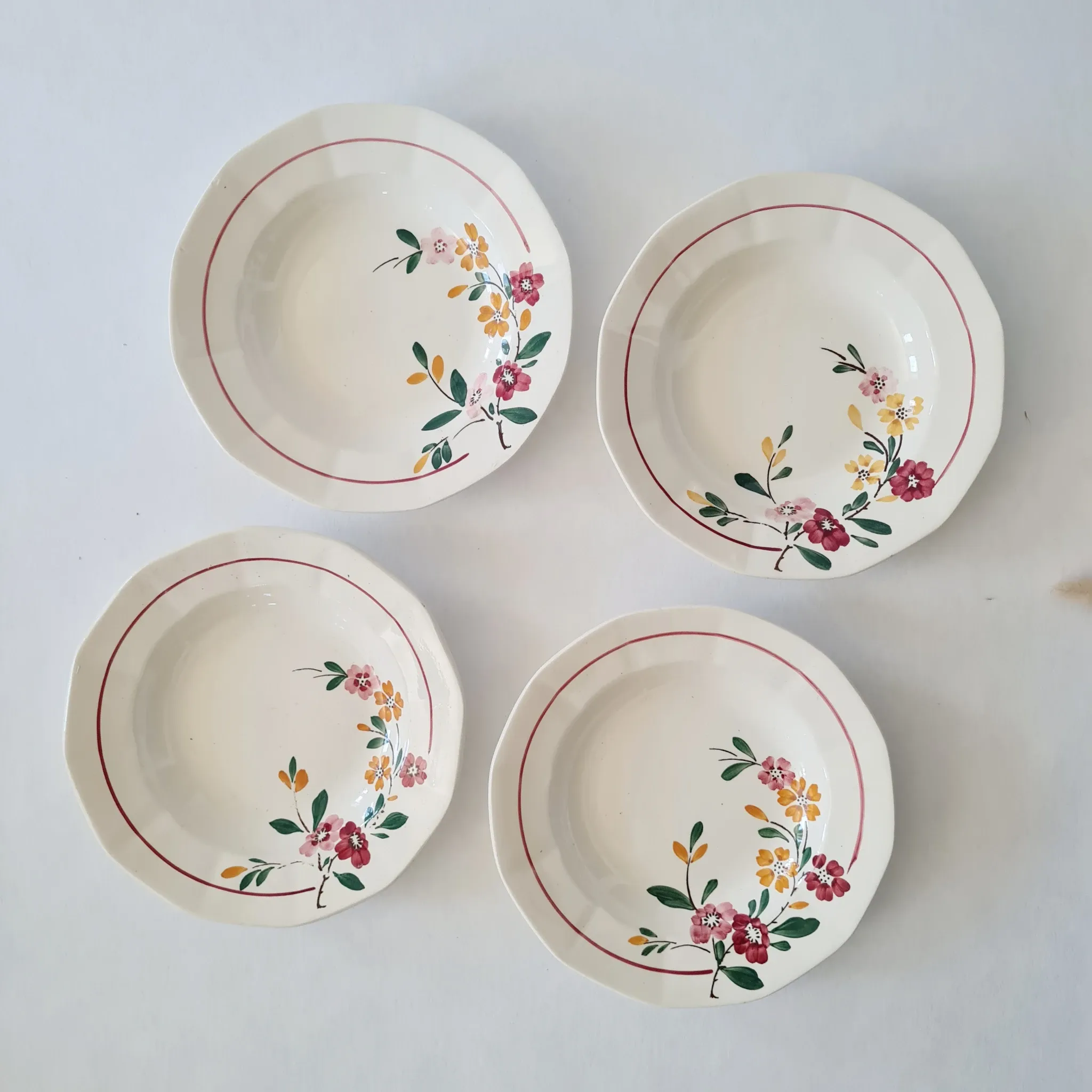 Service of 4 Deep Plates Sarreguemines / Bitche