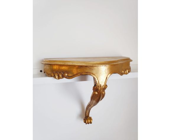 Console murale dorée style Louis XV