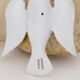 Colombe blanche ancienne en biscuit de porcelaine Limoges années 50