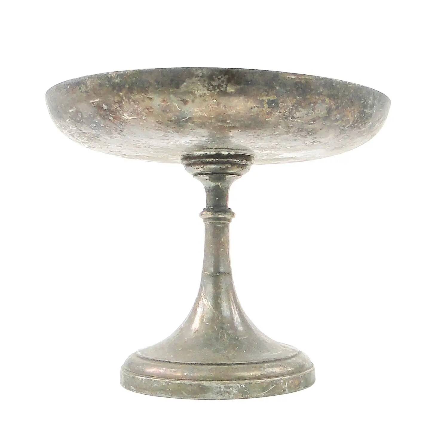 Art Deco pedestal fruit bowl, silver-plated pewter, Germany, 1930s