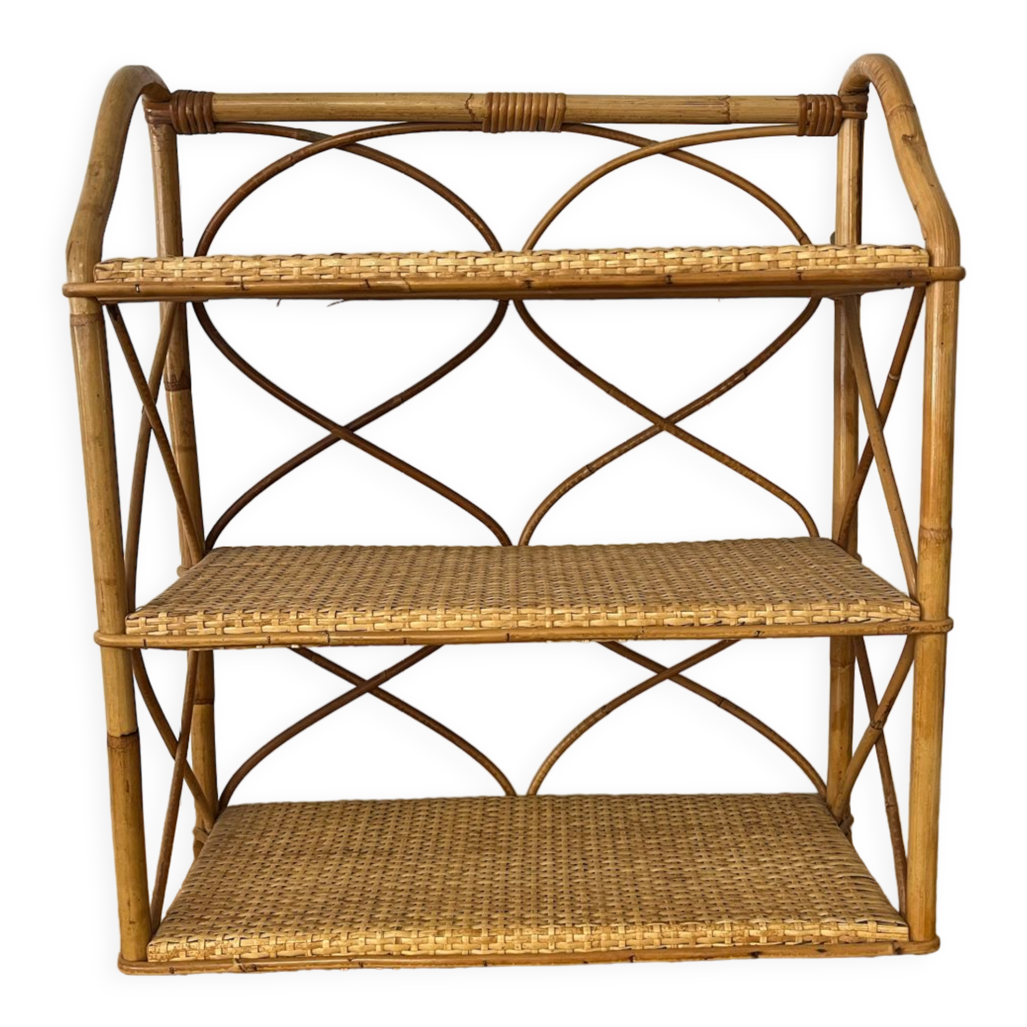 Vintage rattan shelf