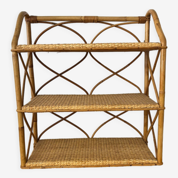 Vintage rattan shelf