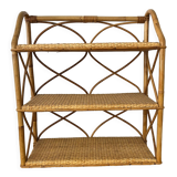 Vintage rattan shelf