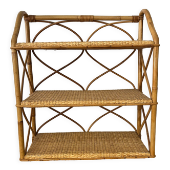 Vintage rattan shelf
