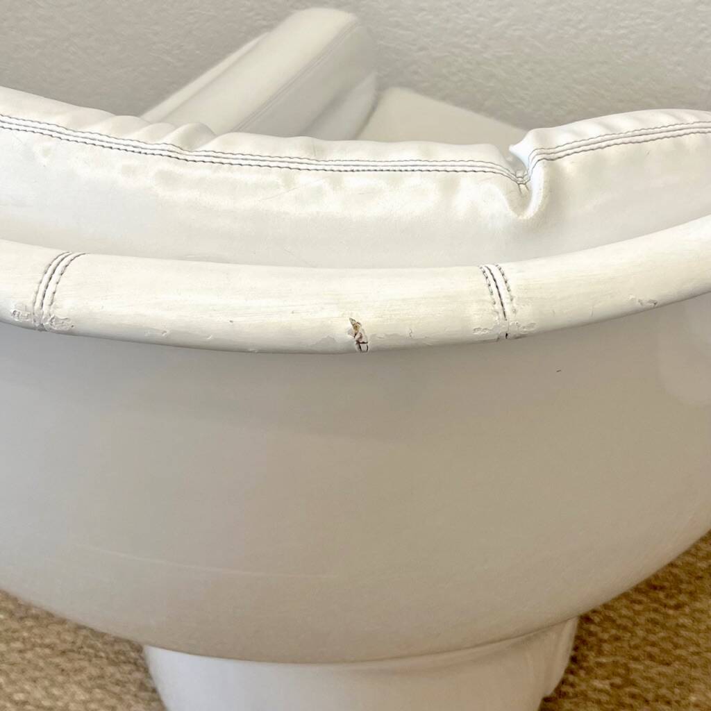 fauteuil Elda vintage de Joe Colombo en cuir blanc