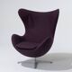 PURPLE EGG ARMCHAIR, ARNE JACOBSEN, 1960s