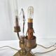Pair of vintage candlestick lamps from the 1950s.
