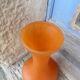 Art Deco soliflore vase in orange glass paste
