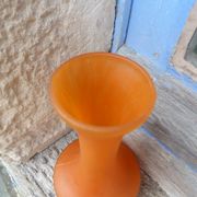 Vase soliflore Art Déco en pate de verre orange