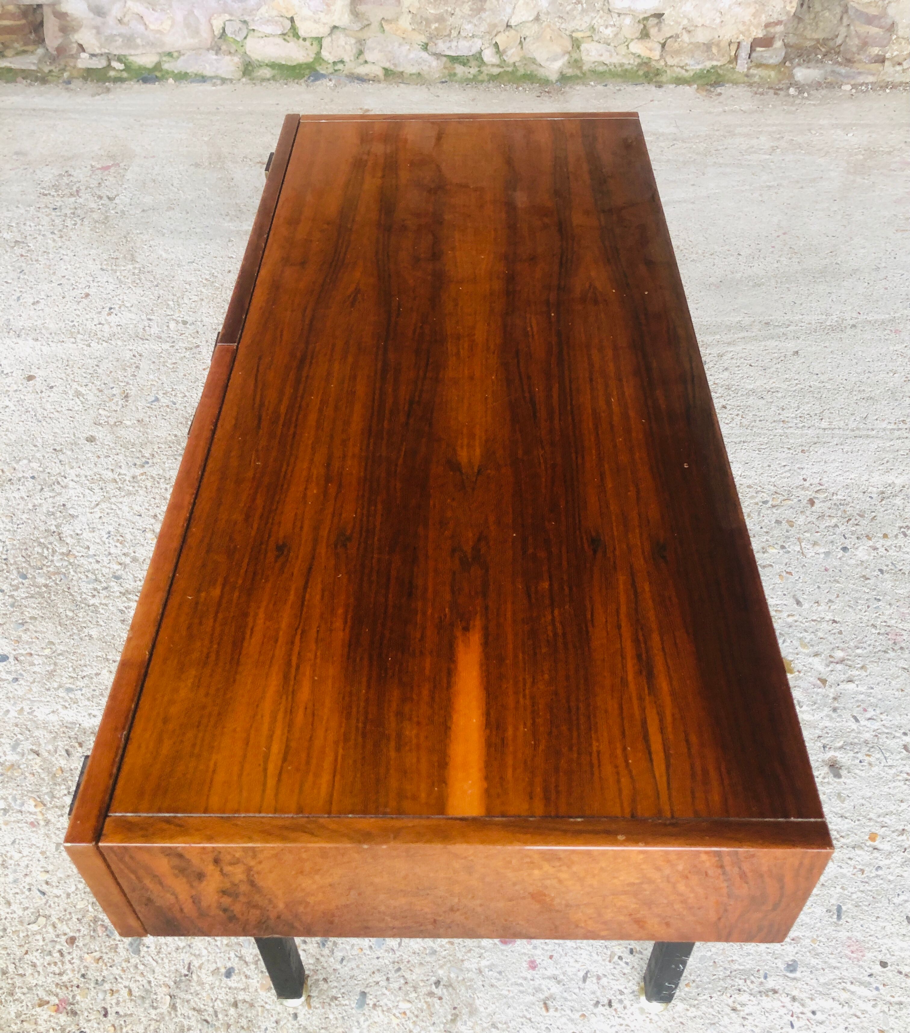 Console / Coiffeuse vintage en palissandre de Rio années 70
