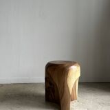 End of sofa, stool or monoxyl side table in solid suar