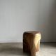 End of sofa, stool or monoxyl side table in solid suar