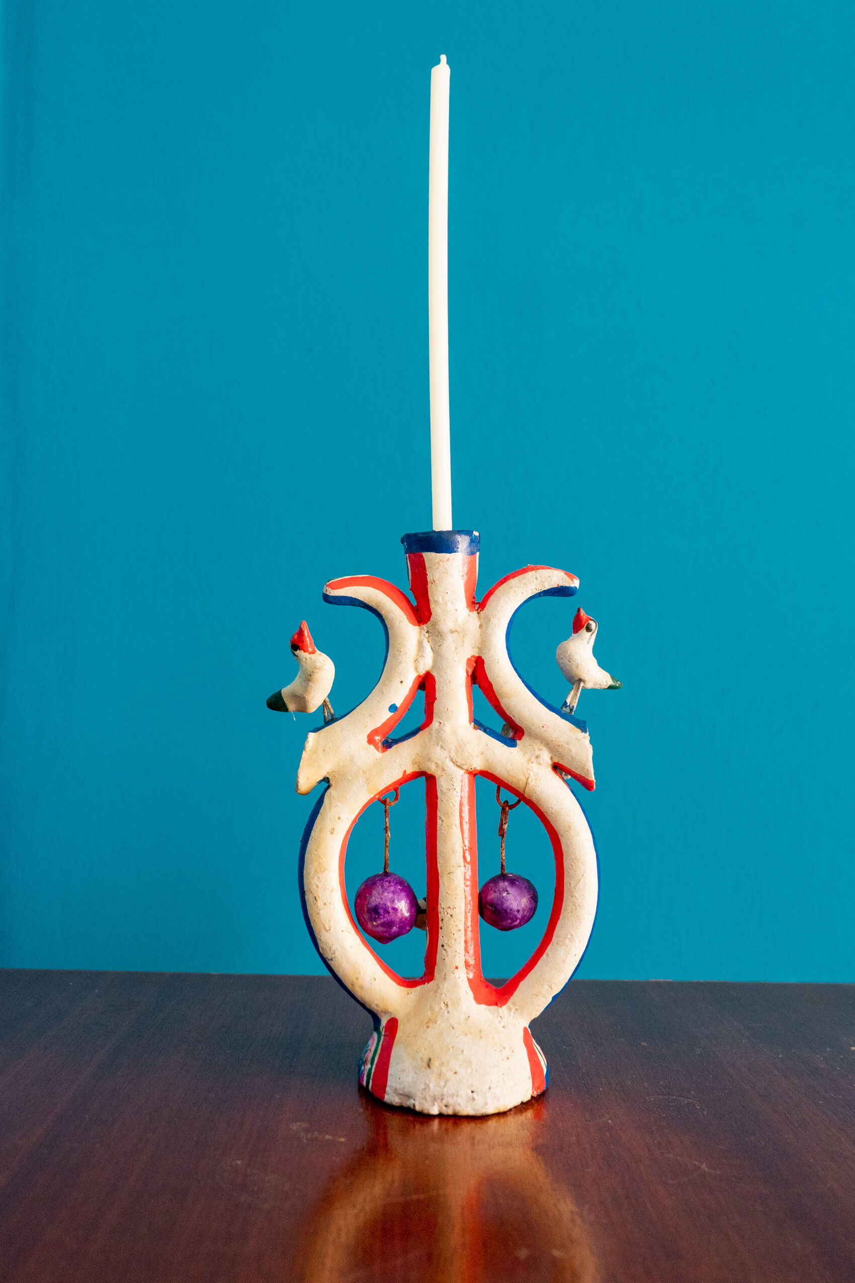 Mexican tree of life candlestick