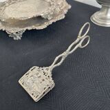 Antique scissors asparagus pliers - silver metal - putti decoration - United Kingdom