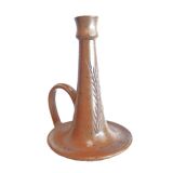 Glazed stoneware candle holder