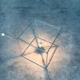 Cubist coffee table with lamp attributed to Max Sauze, France 1960s