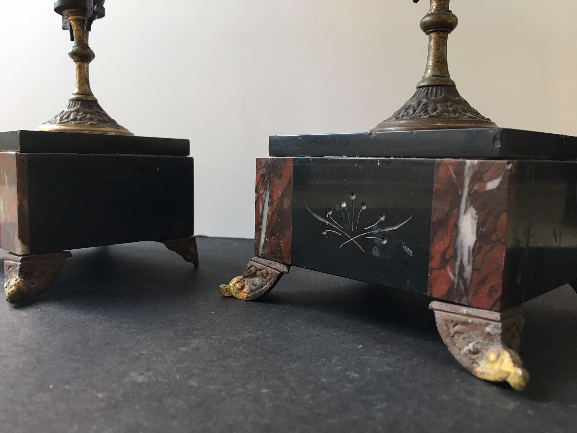 Napoleon III candlesticks pair