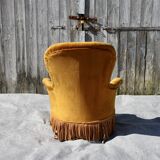 Velvet armchair, 20th century