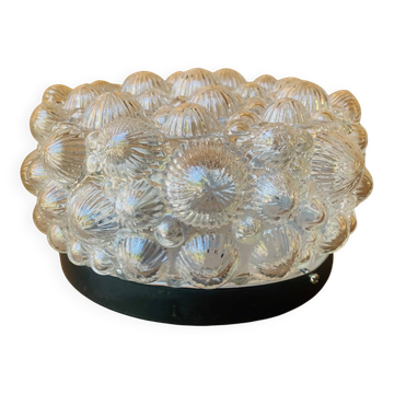 Vintage 1960s bubble glass ceiling light.