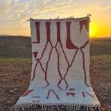 Handmade wool Berber rug 250x150 cm