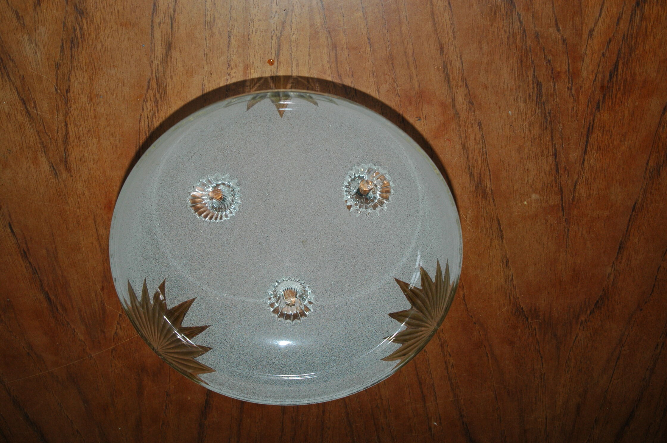 Frosted glass cup and art-new enamelled