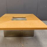 Vintage ash wood coffee table by Paul Michel, 1970s